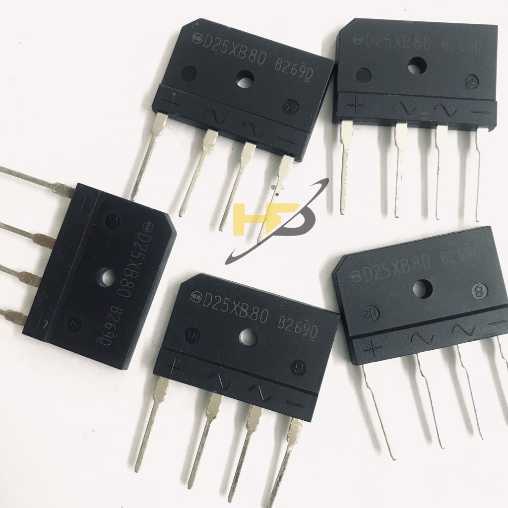 Set 2 Cầu Diode Chỉnh Lưu D25XB80 B269D, Đi-ốt Cầu 25A 800V Hàng Đẹp, Chất Lượng Tốt