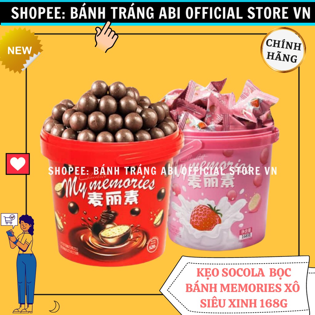 KẸO SOCOLA XÔ MEMORIES XỐP GIÒN XÔ 168Gram