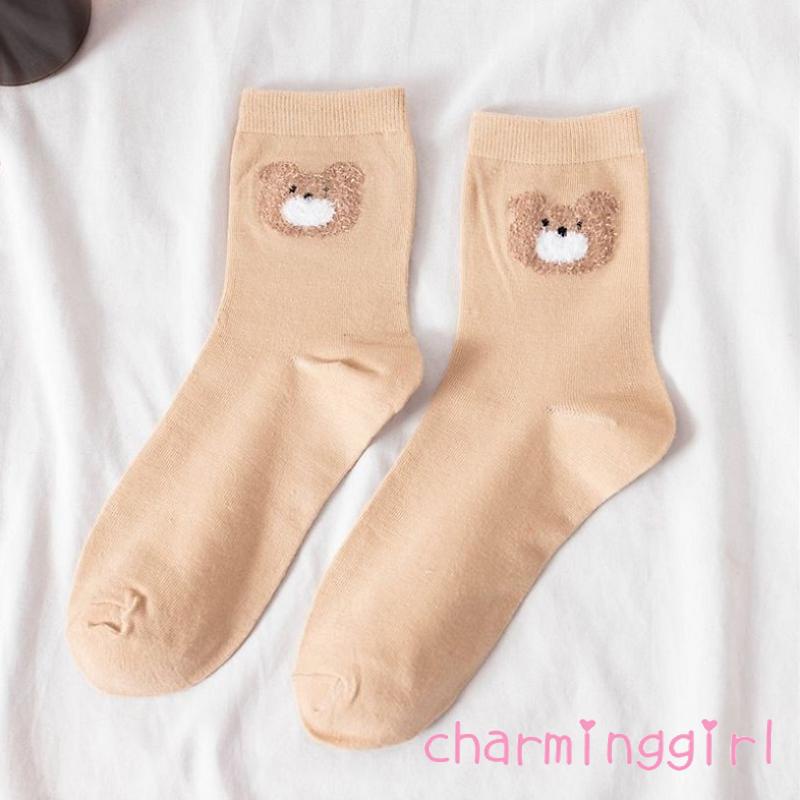 Đôi vớ dày họa tiết hoạt hình thời trang thu đông cho nữ