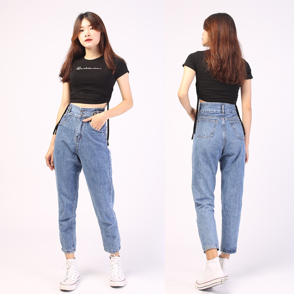 Quần baggy jeans nữ SAIGONJEAN form rộng 2 bách nhọn QD015 – quần bò nữ ulzzang | BigBuy360 - bigbuy360.vn