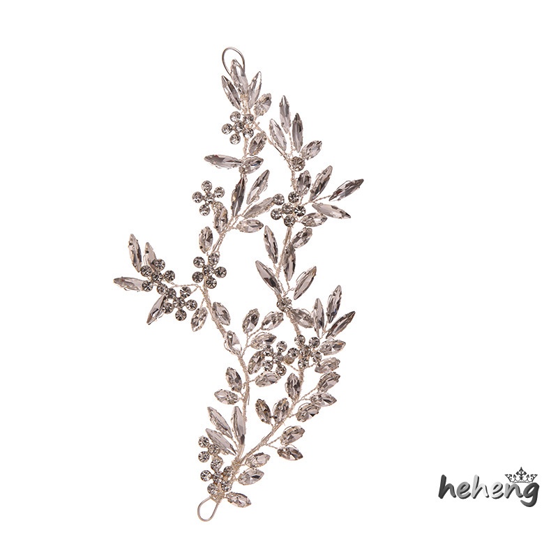 Kẹp Tóc Hình Chiếc Lá Đính Đá Dễ Thương Cho Nữ