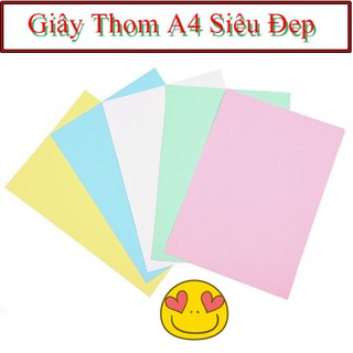 Bộ 5 màu 50 Tờ Giấy Bìa Cứng Giấy Đẹp Thơm Nhe.Giấy rất đẹp ĐL 180g