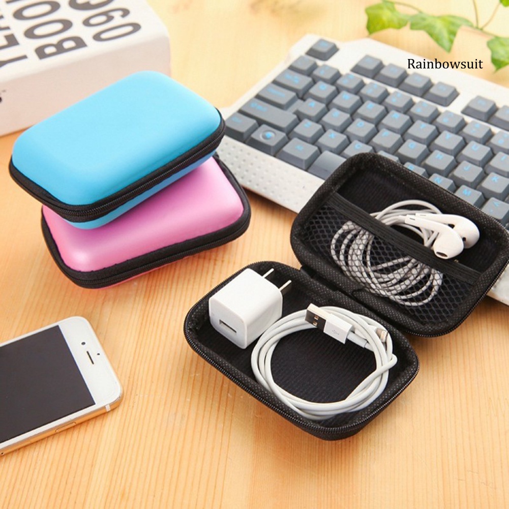 Túi đựng thẻ nhớ/ tai nghe/ ổ đĩa U bằng EVA có khoá kéo nhỏ gọn tiện dụng