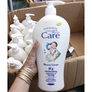 Chai sữa tắm dê 9x dưỡng trắng da mềm mịn 1200ml