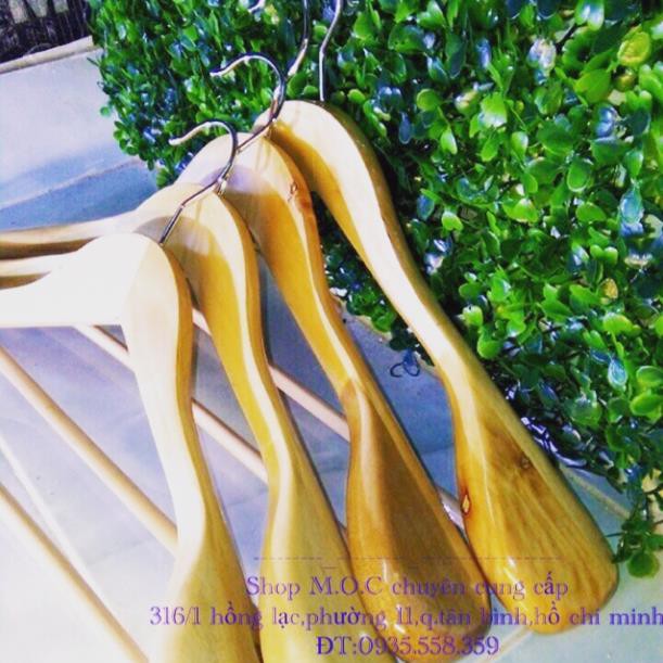 10 Móc gỗ treo áo vest- áo vét, móc treo quần áo cao cấp