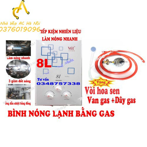 Bình nóng lạnh bằng gas-VH COOK - ELECSUN- PLAZA