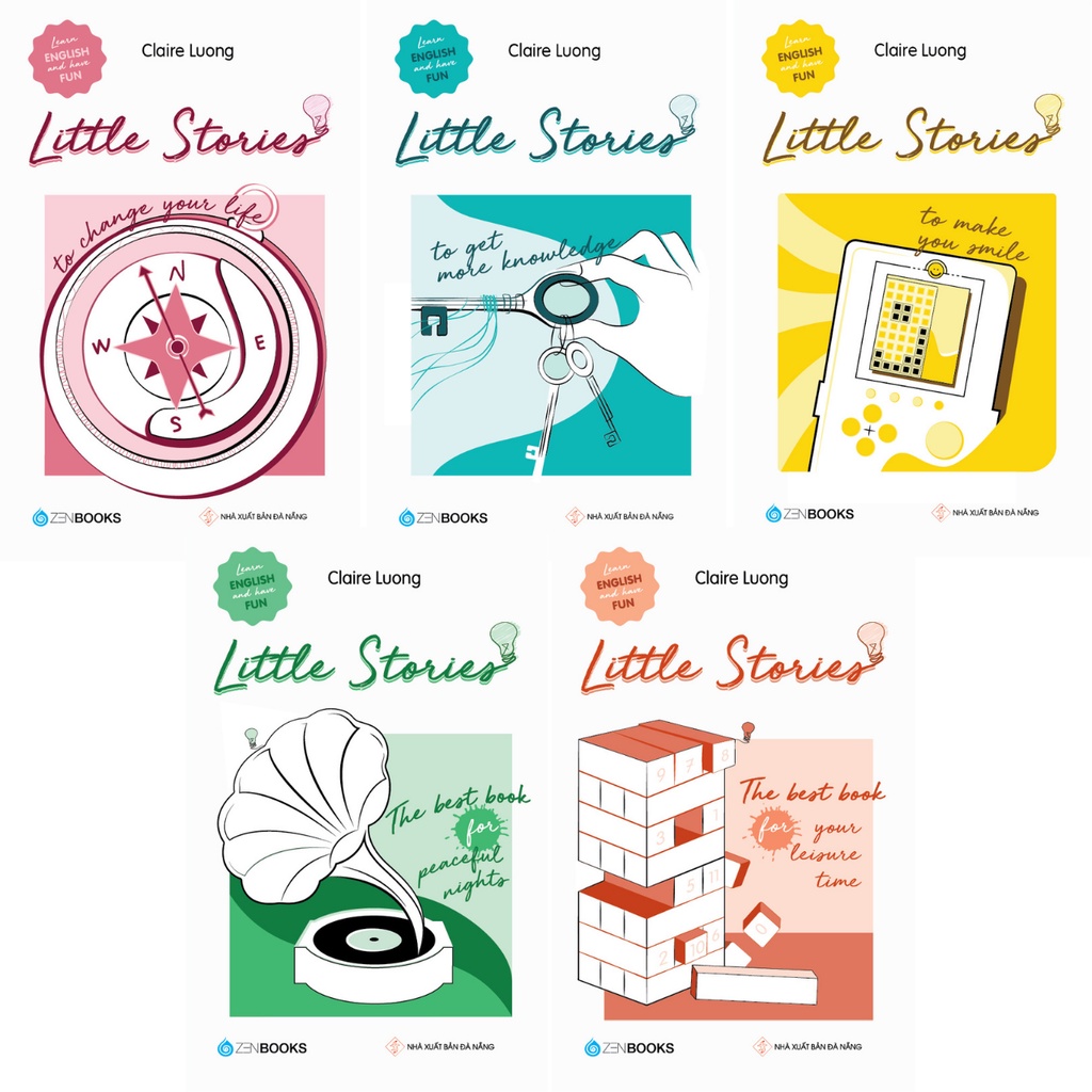 Sách - Bộ Little Stories 5 Cuốn (Your Life, More Knowledge, Smile, Peaceful Nights, Leisure Time) (Combo 2)
