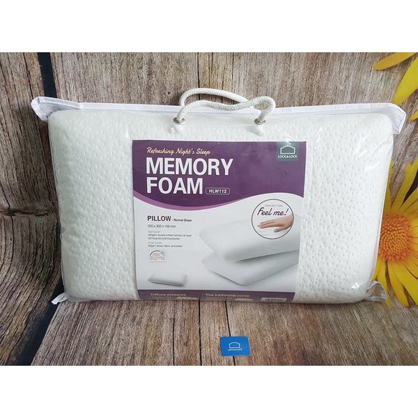 Gối Lock&Lock Memory Foam 50D Hình Bướm [HLW113] (60 x 35 cm), gối kê đầu ngủ, mút hoạt tính /HCH128