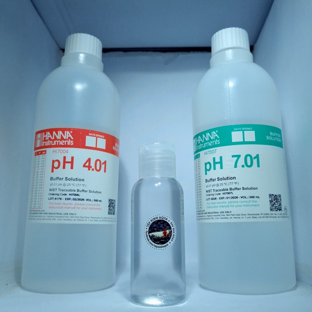 Dung dịch hiệu chỉnh bút đo PH - thiết bị đo PH 4.0 - PH 7.0 chính xác tuyệt đối - Hana Instruments 50ml - Tép xinh aqua