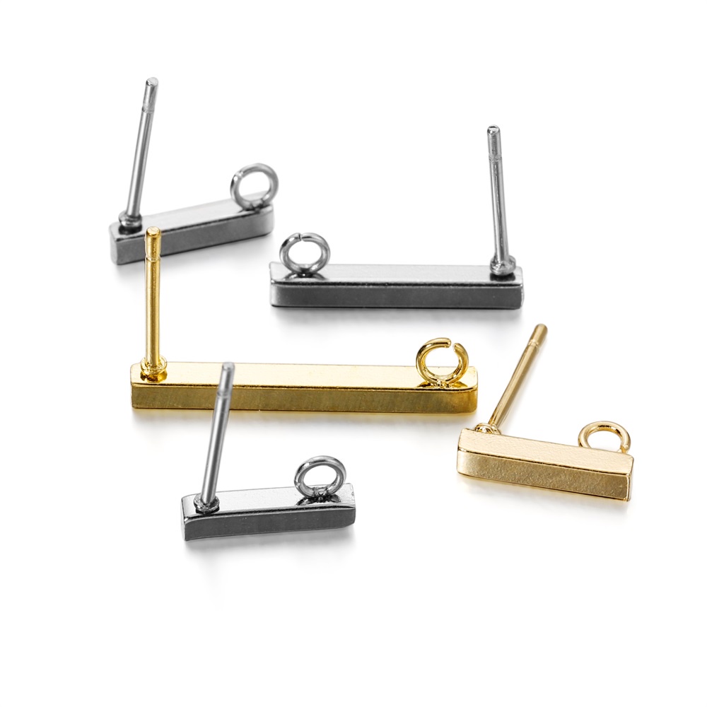 Set 20 bông tai ST.KUNKKA hình chữ T bằng thép không gỉ thiết kế đơn giản và hiện đại