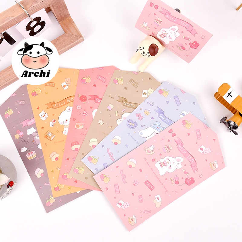 Thiệp quà tặng in hình đáng yêu mẫu C