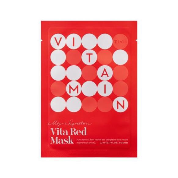 Mặt Nạ Vitamin C Dưỡng Trắng Da, Nuôi Dưỡng Làn Da Căng Bóng Tiam Vita Red Mask 23ml x10 - Miss Xinh