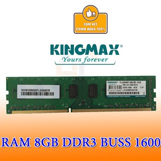 Ram pc ddr3 8g bus1600 - kingmax chính hãng - bảo hành 3 năm
