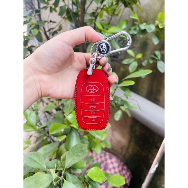 Bao Da Chìa Khóa Ô tô Toyota Fortuner, Hilux, Inova, Camry Khóa thông minh , bọc chìa khoá da thật khâu tay
