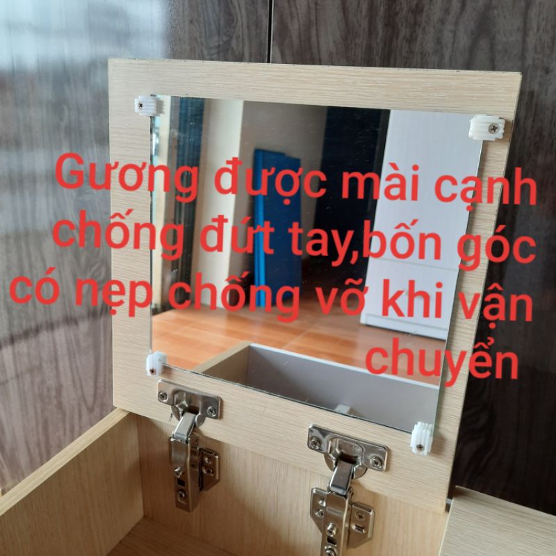 Tủ trang điểm mini ngồi bệt có gương,kệ đựng mỹ phẩm trang điểm phòng ngủ giá rẻ | BigBuy360 - bigbuy360.vn