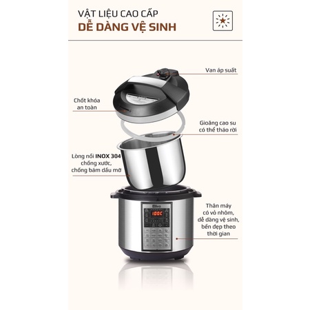 💥NỒI ÁP SUẤT ĐA NĂNG OLIVO PC60💥CHÍNH HÃNG💥 Bảo Hành 24 tháng