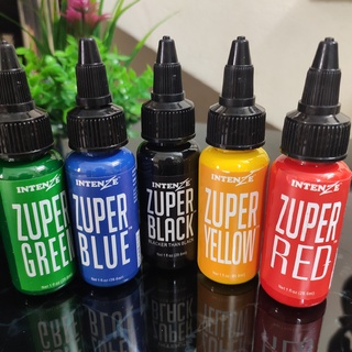 Set 5 màu mực xăm trung cấp intenze zuper