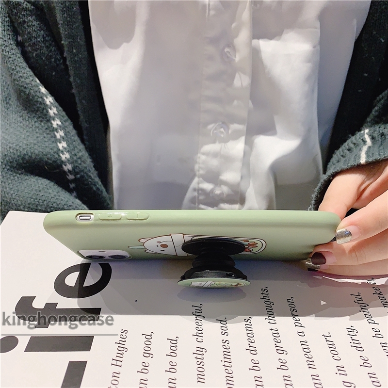 Ốp điện thoại mềm họa tiết ly trà sữa + giá đỡ cho Realme C3 5i 6 C2 6i 7 5 C11 C12 5S C1 7i C15 C17 6S U1 C3i Narzo 20 PRO 10 10A 20A | BigBuy360 - bigbuy360.vn