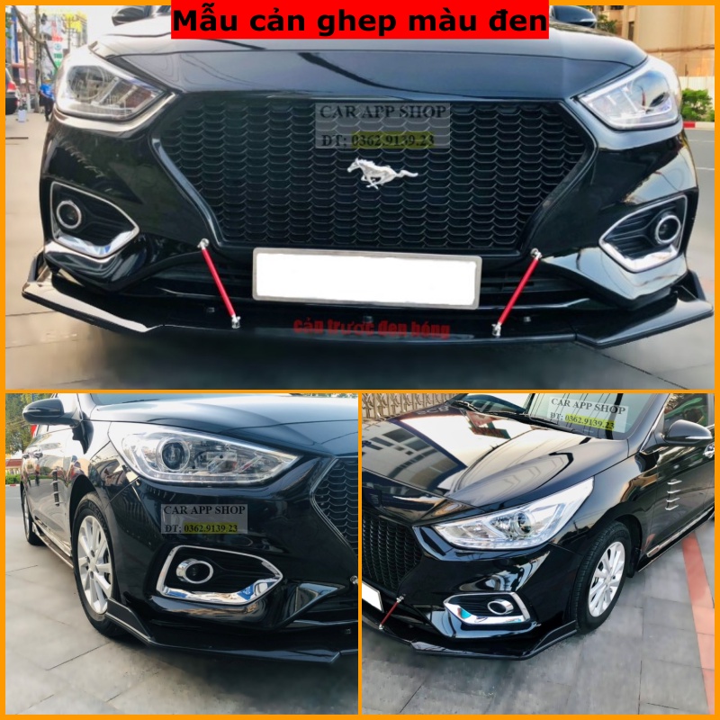 Cản trước thể thao 3 mảnh cho xe Huynhdai Accent 2020