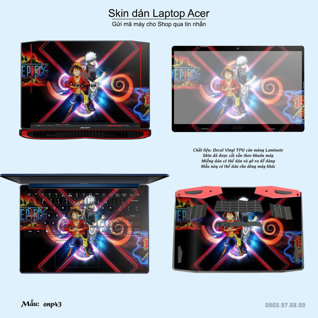 Skin dán Laptop Acer in hình One Piece nhiều mẫu 24 (inbox mã máy cho Shop)