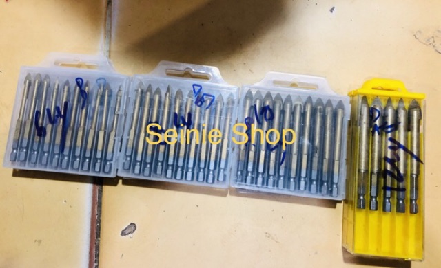 Mũi Khoan Gạch, Đá, Thạch cao 2 cạnh chuôi lục giác 6mm 8mm 10mm 12mm