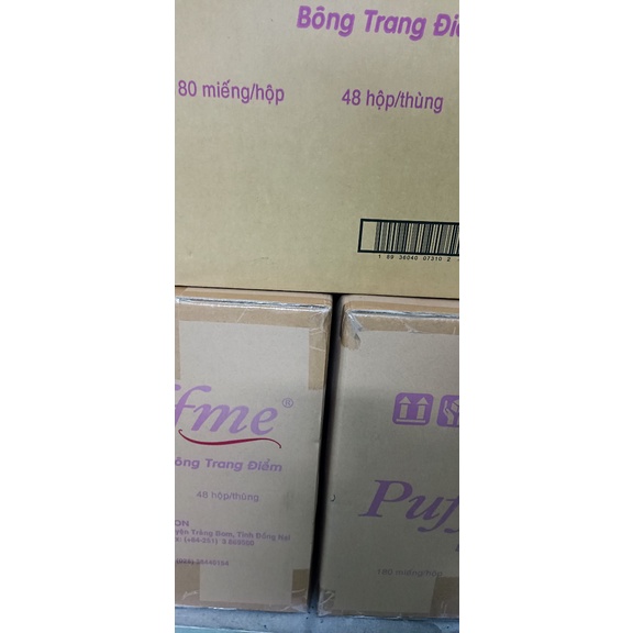 Bộ 2 hộp-Bông Dưỡng Da Chuyên Dụng Puffme 180 miếng