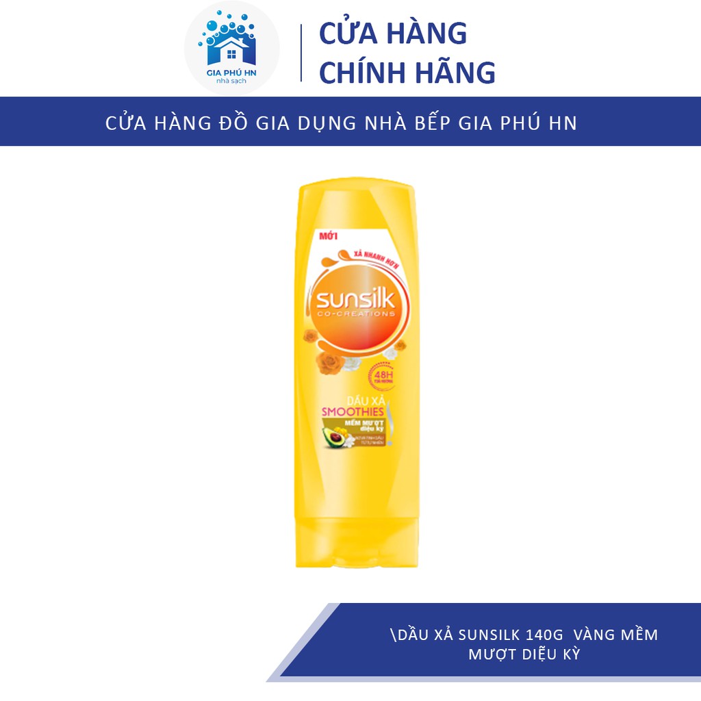 Dầu Xả Sunsilk 140g  Vàng Mềm Mượt Diệu Kỳ, Hàng Tặng Chính Hãng