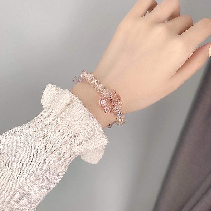 Dây buộc tóc trong suốt hình gấu dễ thương dành cho nữ