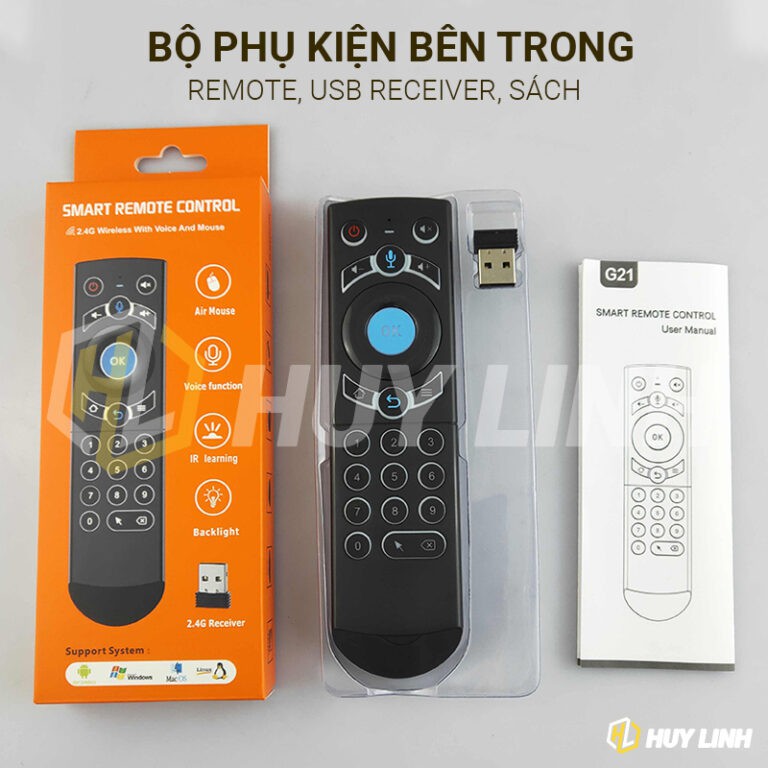 Air Mouse G21S - Chuột bay hỗ trợ tìm kiếm giọng nói cho SmartTV, Android TV Box, Remote Controler