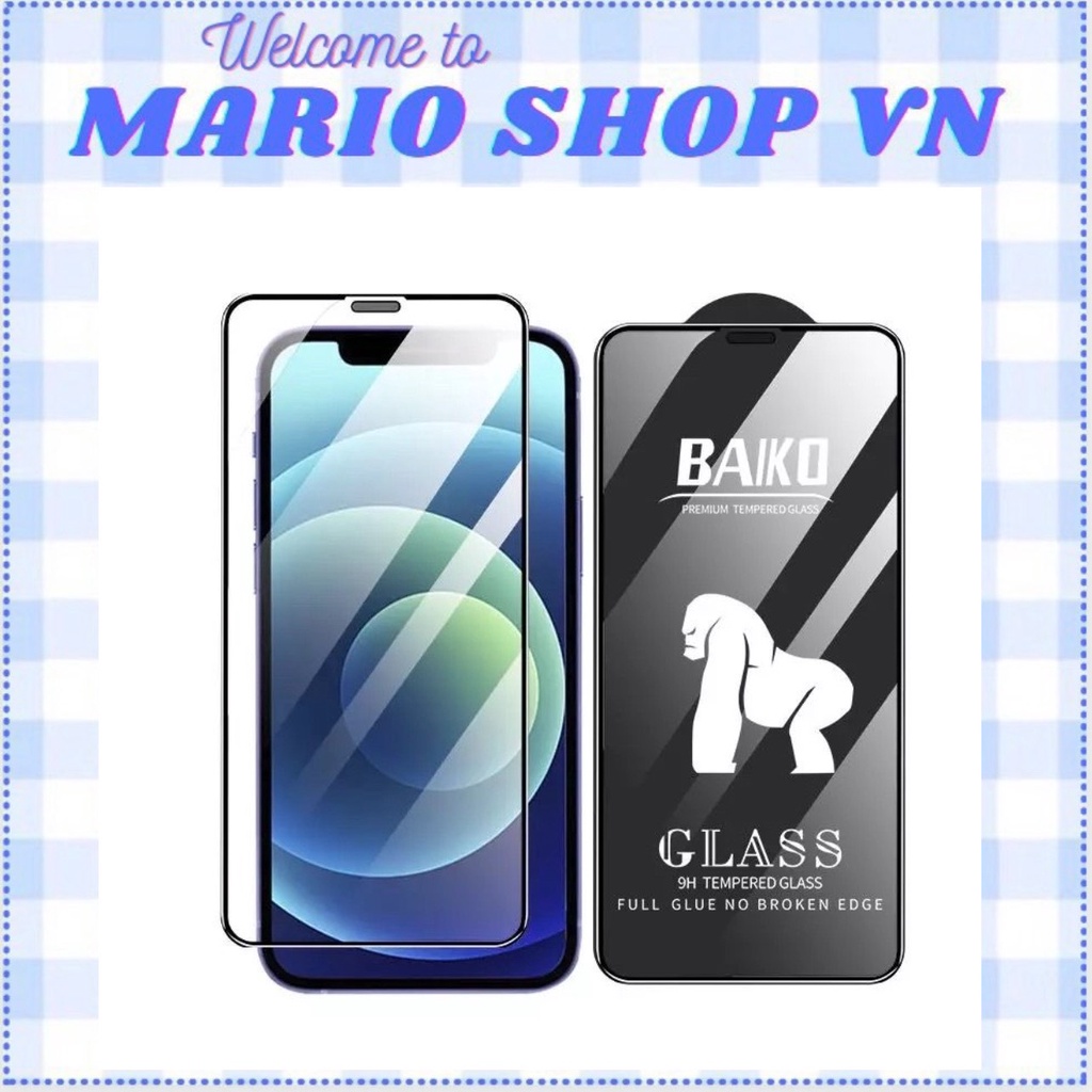 Cường Lực Full Màn Chống Bụi Loa - Baiko Từ Iphone 6 7 8 Se 2020 Xs Max 11 Pro Max 12 13 14 15 Pro Max 14 15 Plus