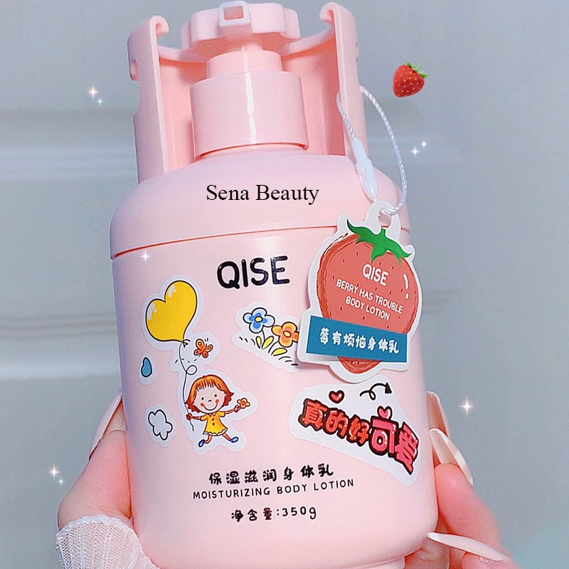 Chai sữa dưỡng thể moisturing body lotion Qise Berry 350ML Sena Beauty