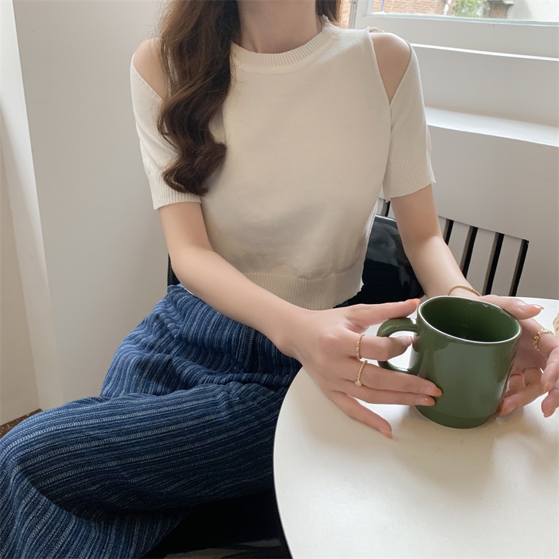 NRVP Áo Khoác Cardigan Dệt Kim Tay Ngắn Dáng Rộng Thiết Kế Mới Thời Trang Theo Phong Cách Hàn Quốc