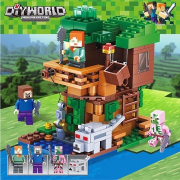 Lego Minecraft Series Trẻ Em Đồ Chơi Giáo Dục Nhà Làng Bộ Khối Xây Dựng Quà Tặng Cho Bé Trai Và Bé Gái