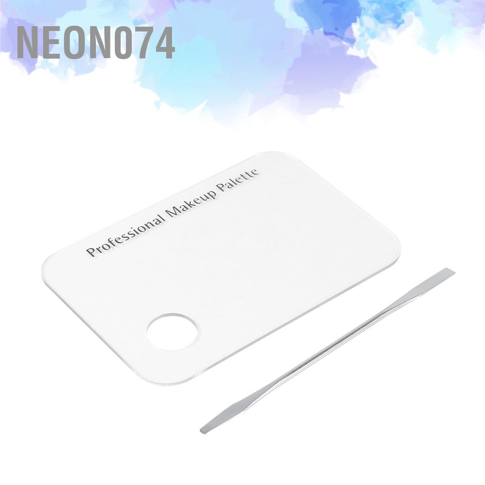 [Hàng mới về] Bảng và bàn xẻng acrylic trong suốt trộn mỹ phẩm trang điểm