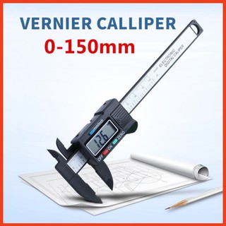 [Tặng kèm pin] Thước Kẹp Điện Tử Sợi Nhựa Carbon 150mm