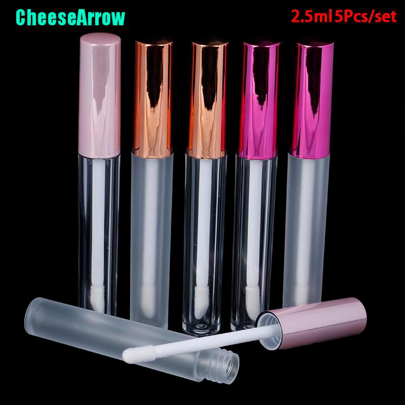 (hàng Mới Về) Set 5 Lọ Rỗng Đựng Son Môi Dung Tích 2.5ml Tiện Dụng