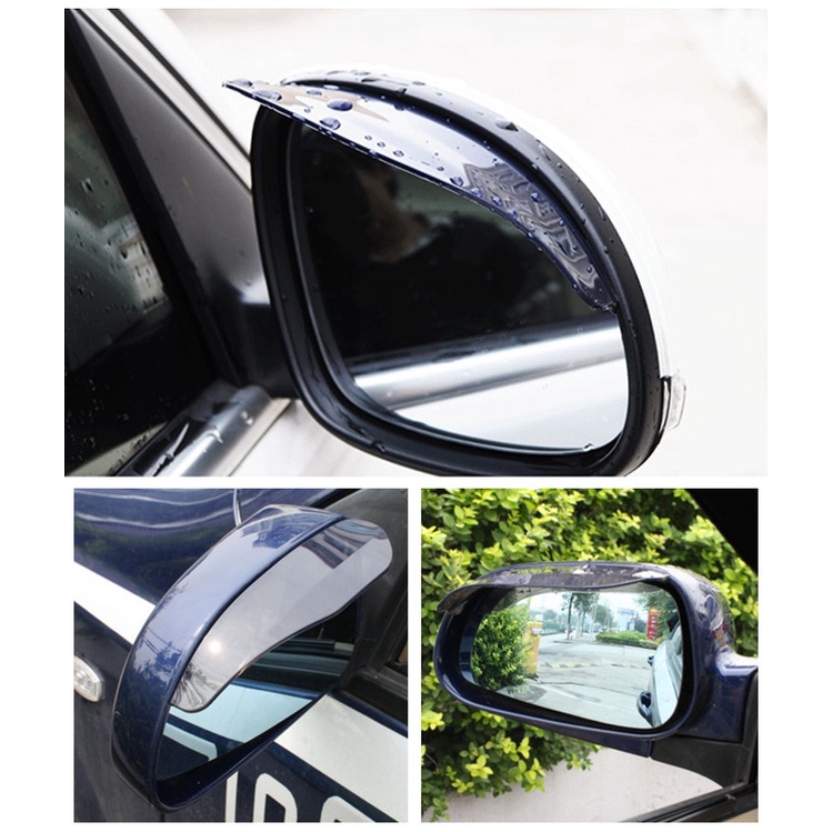 Bộ 2 tấm che mưa bằng PVC chất lượng cho gương chiếu hậu xe hơi BMW Suzuki Ford Toyota Honda Audi Kia Renault Opel