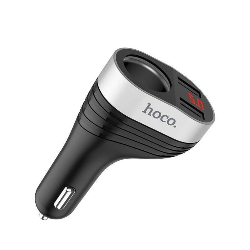 Cốc Sạc Ô Tô Hoco Z29 1 Cổng Tẩu Sạc, 2 Cổng Sạc USB