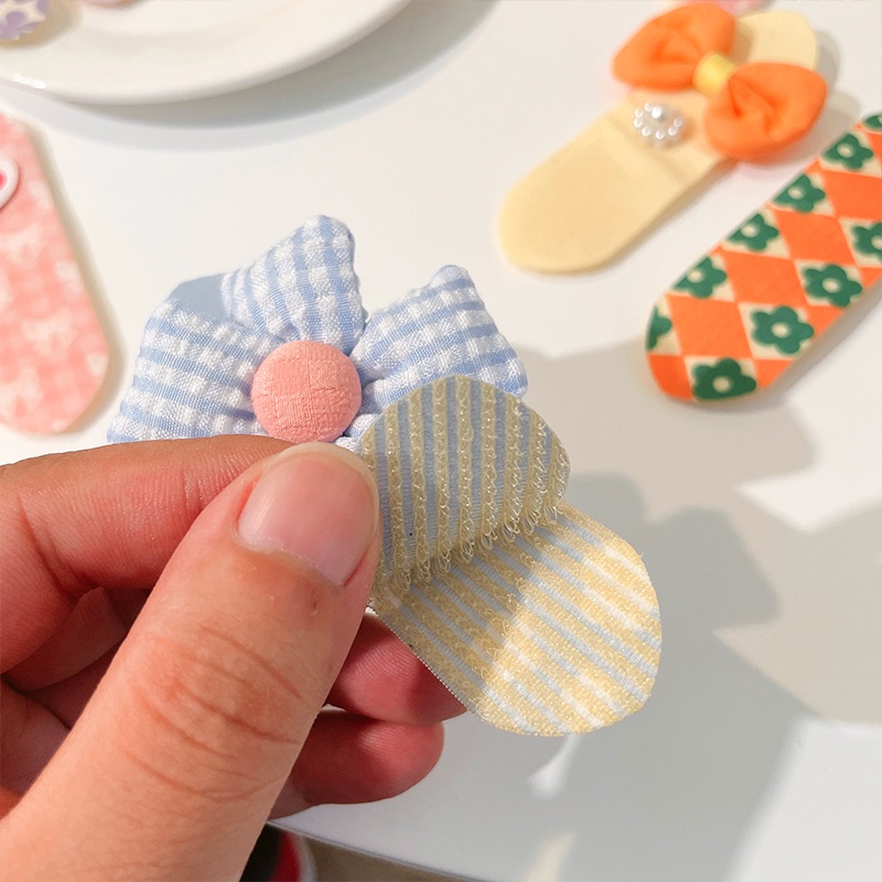 Set Dây Buộc Tóc + Dây Buộc Tóc Cao Su Đính Hoa Dễ Thương Cho Bé