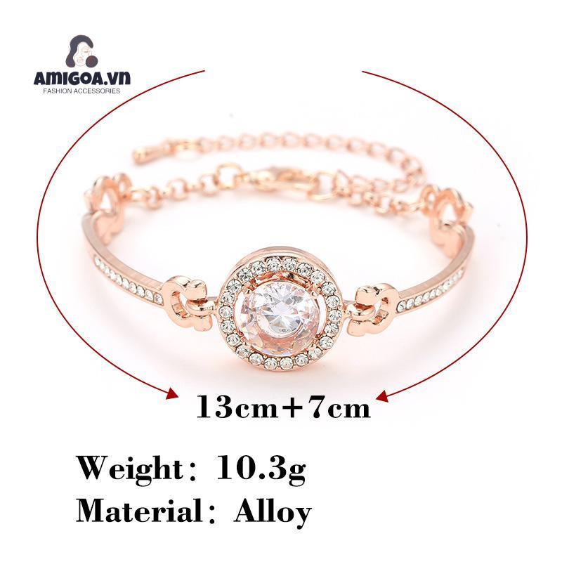 Vòng Tay Đính Đá zircon Đơn Giản Thời Trang Cho Nữ