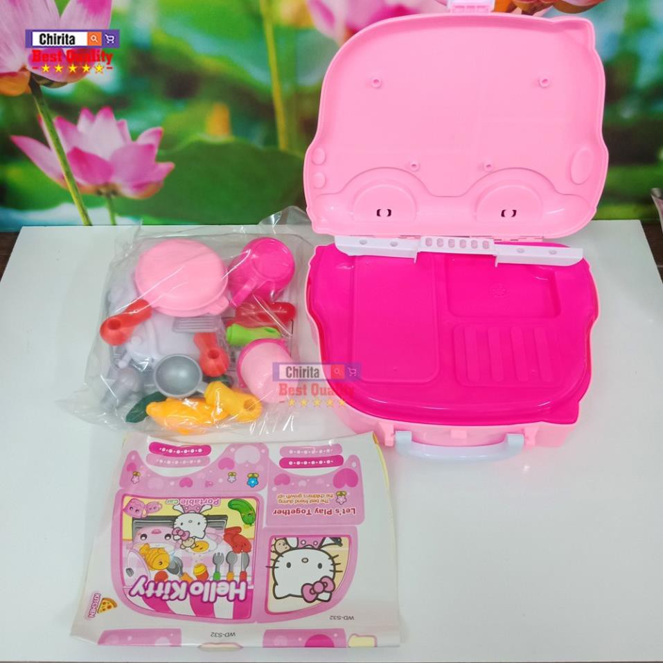 Bộ Đồ Chơi Nhà Bếp Cho Bé Gái - Xe Đẩy 30 Món Cao Cấp WD-S32