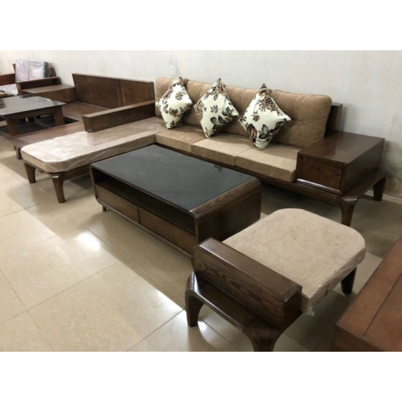 Sofa gỗ sồi nga kiểu dáng hiện đại