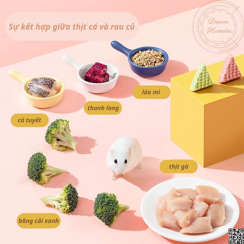 Bánh quế thịt và rau củ Yee cho hamster, sóc, nhím và động vật nhỏ khác