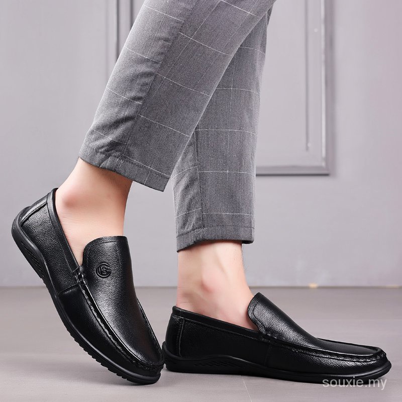Giày loafer Size lớn 38-48 màu nâu/đen phối tua rua phong cách doanh nhân cho nam