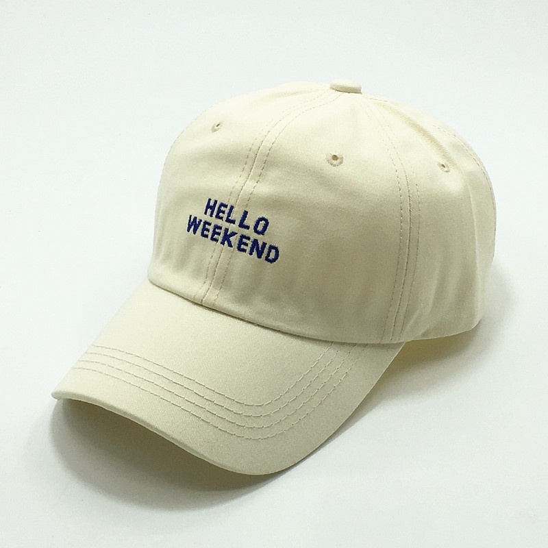 Nón lưỡi trai LINJW mềm mại thêu chữ thời trang hàn quốc