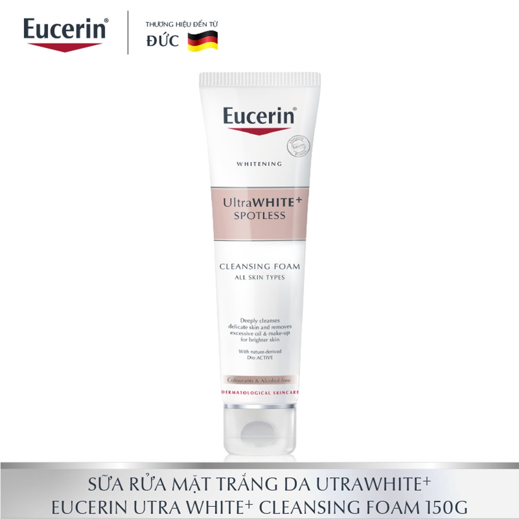 [Mã FMCGM50 - 8% đơn 250K] Sữa rửa mặt trắng da Eucerin Ultra White Spotless Cleansing Foam 150g