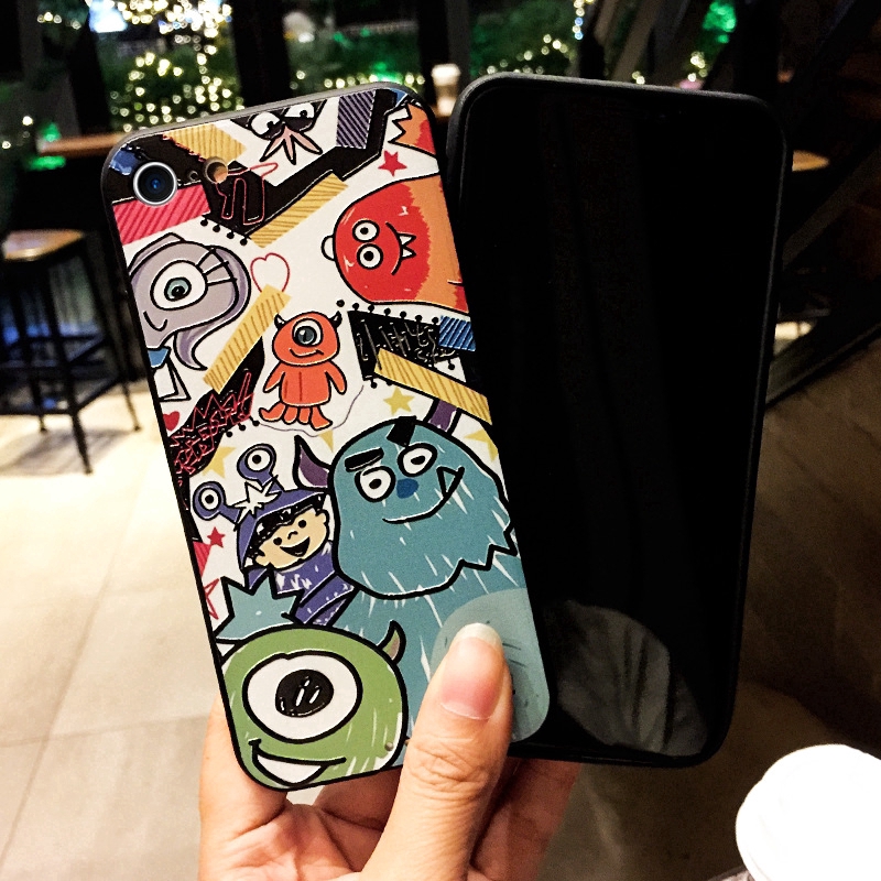 Casing TPU Oppo A95 4G A16 A74 4G A74 5G A54 A15S A15 A53 A32 A93 A94 A73 A5 A9 2020 A91 A31 A92 A52 A12 A3S A12E A5S A7 A11K A71 A83 A57 A37 A1K K3 Embossed Monster Fashion Personality Anti-fall Mobile Phone Case