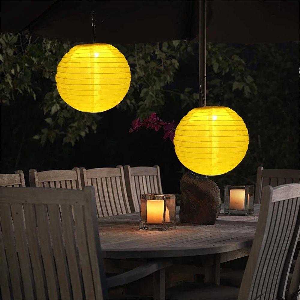PATRICIA Đèn Lồng Treo Trang Trí 12inch Chống Thấm Nước Sử Dụng Năng Lượng Mặt Trời