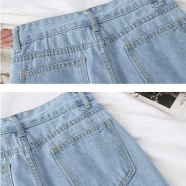 [Bigsize 30-35] Quần Ống Rộng Tua Lai - Rách Sole Đùi Gối - Lưng Cao Không Giãn / Suông Size Đại