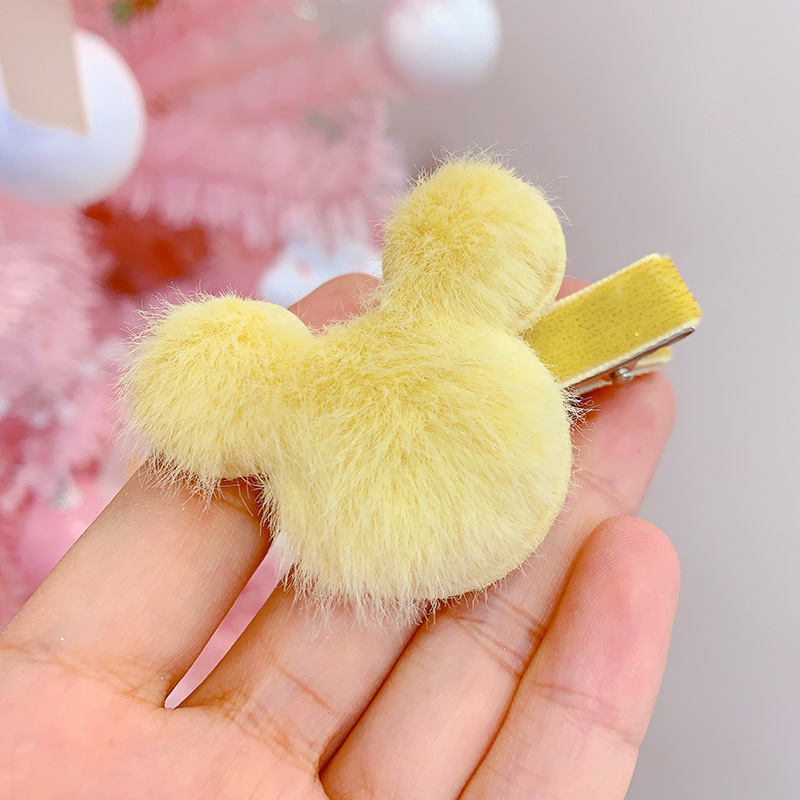 Kẹp tóc hình chú chuột nhồi bông dễ thương cho bé gái